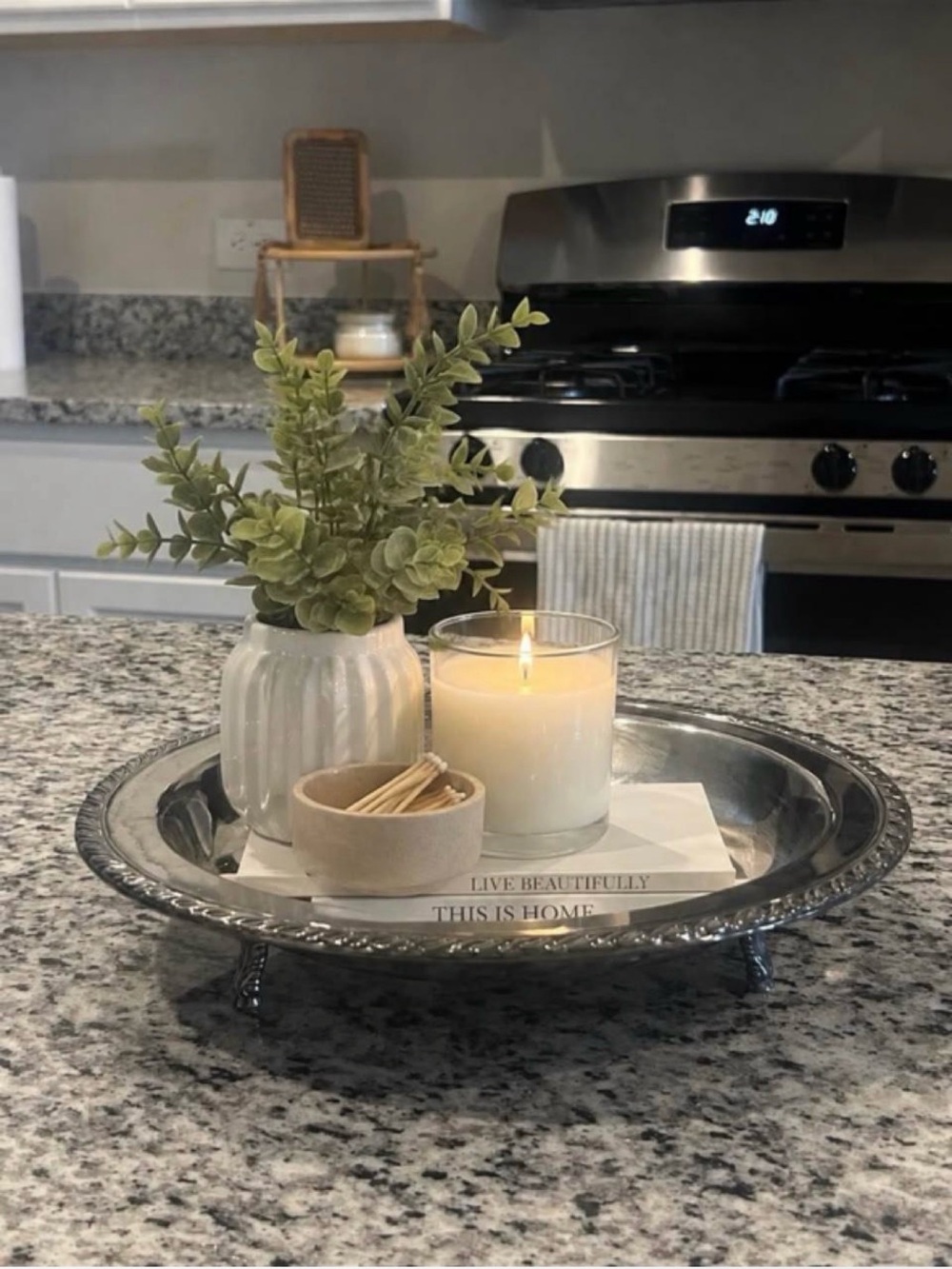 Cottagecore Metal Decorative Tray